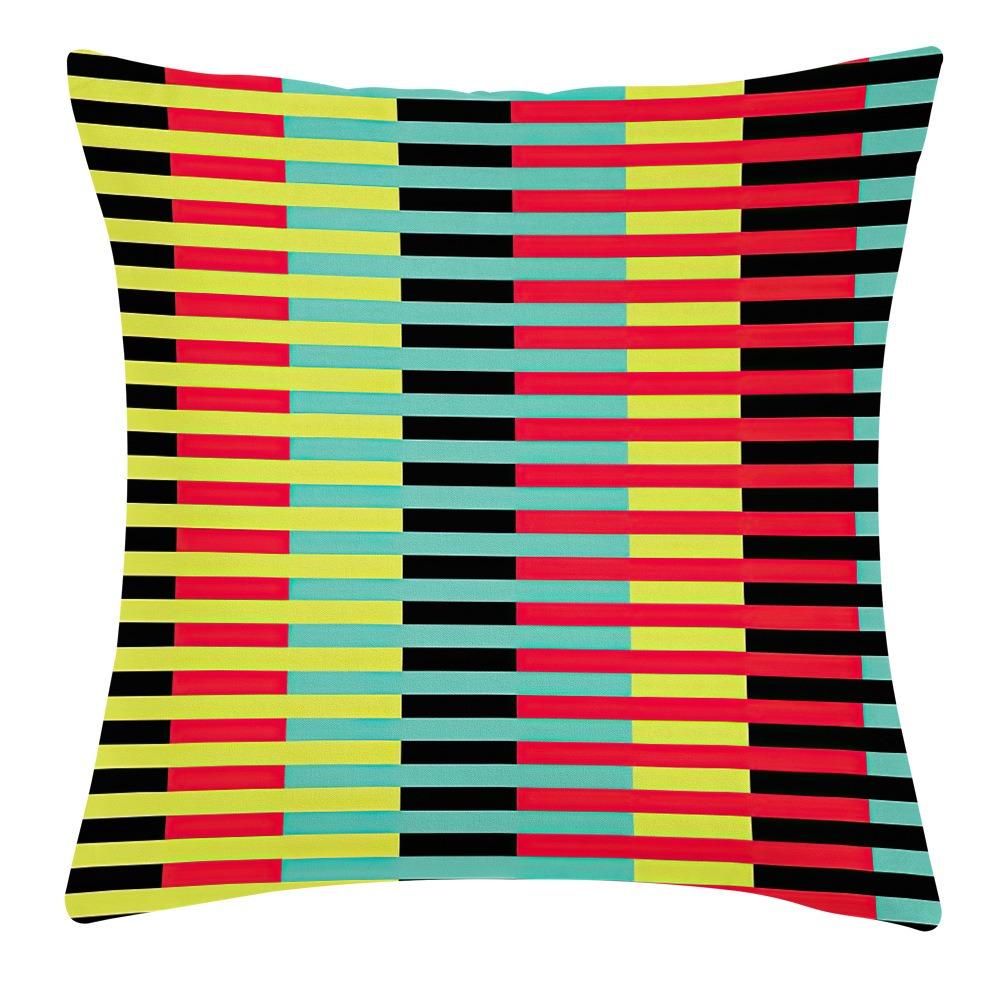 Colorful Geometric Pattern Pillowcase Dormitory Decoration Office Living Room Sofa Home Pillowcase