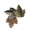 Z28 Retro Three-Color Texture Simple Leaf Brooch Collar, Leaf Brooch