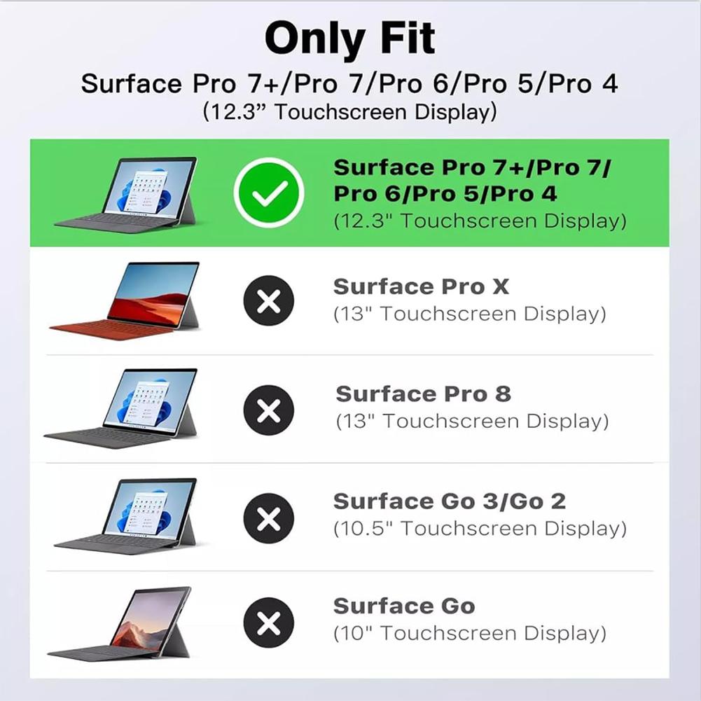 Rugged Protective Cover for Microsoft Surface Pro 7 Plus/Pro 7 Rugged Cover Case Compatible with Type Cover Keyboard