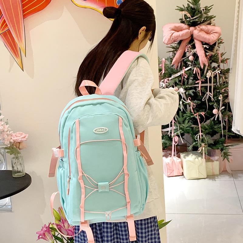 New niche versatile travel backpack, fresh, sweet and lightweight student schoolbag, large-capacity casual backpack