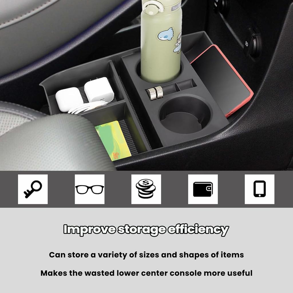 Center Console Organizer Tray Compatible with -2025 Hyundai Palisade Storage Box ert Tray Interior Accessories (Lower Center Console Tray)