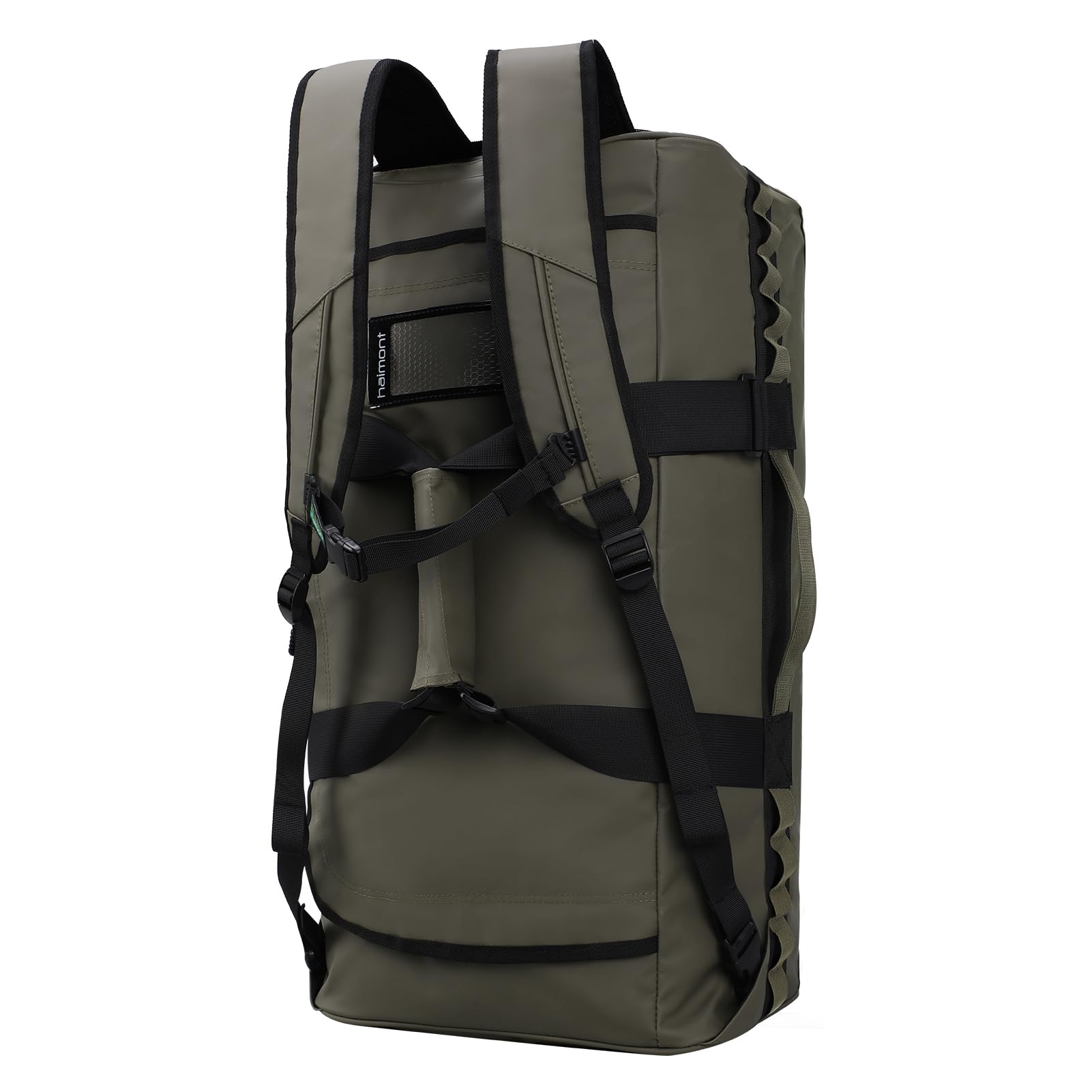 

Haimont Men s Large Capacity Duffel Bag, Boston Bag, Backpack, Gym Bag, Travel Bag, Sports Bag, Camping Bag, Waterproof, 60L, Army Green