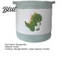Decorative Laundry Hamper Large Cotton Woven Storage Basket Cartoon Embroidery Toy Organizer Bin Home Decor Basket Capacity with Reinforced Handles