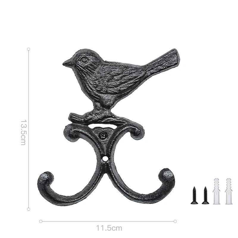 Creative Rustic Cast Iron Wall Hook Heavy Duty Rust Proof for Entryway Key Coat Organizer Home Farmhouse Decor