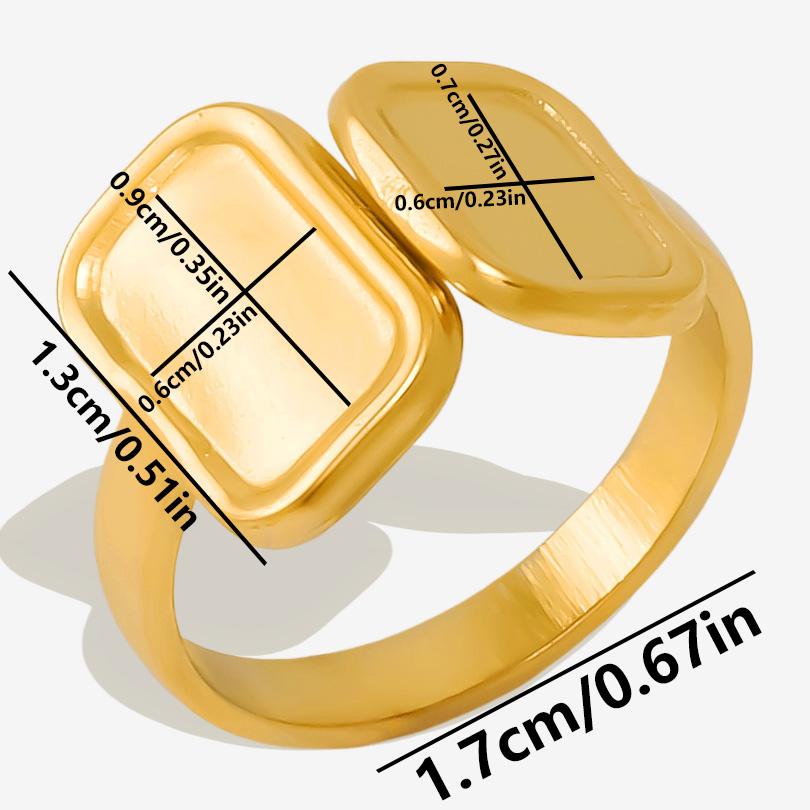 6pcs/lot Gold Plated Stainless Steel Base Rings Settings DIY Blank Knuckle Rings for Women Jewelry Charms Never Fade Wholesale