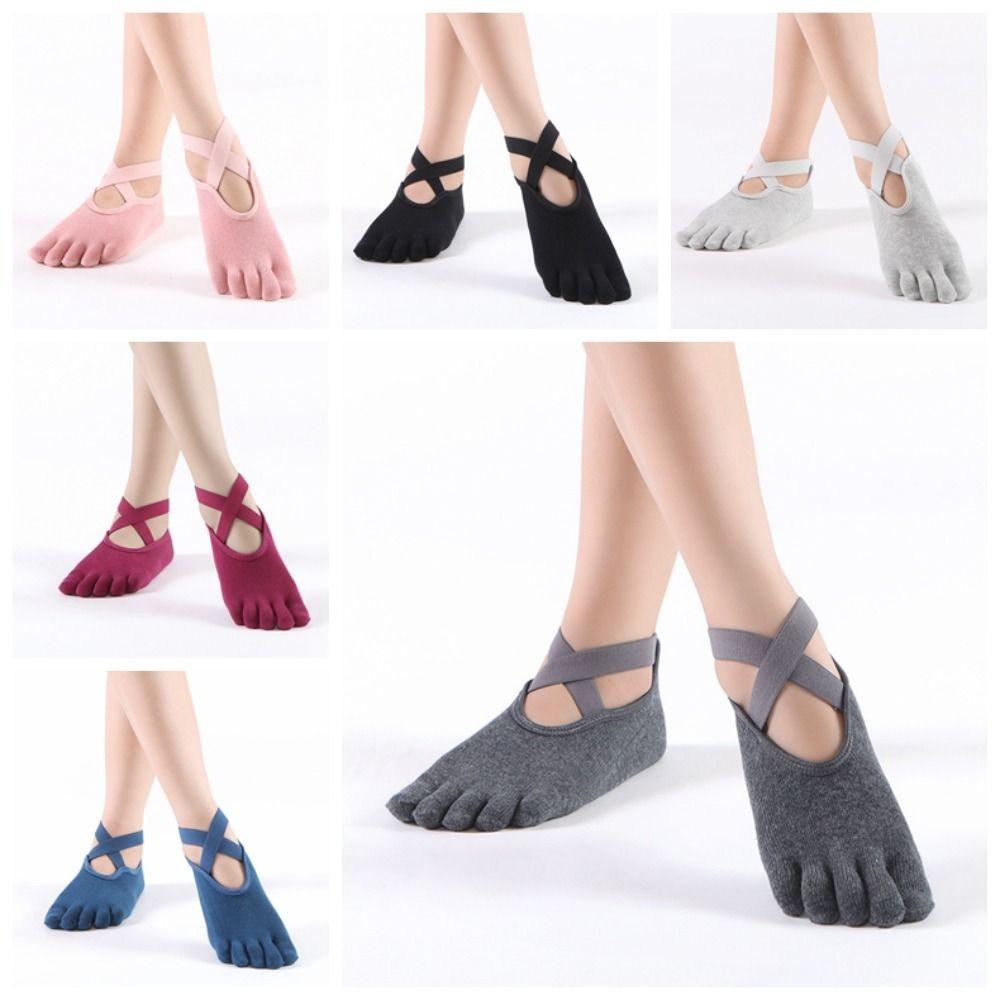 

Non-slip Yoga Strap Socks Silicone Yoga Non-slip Socks Short Yoga Five Fingers Socks Yoga