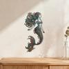 Rustic Metal Art for Patios Mermaid Wall Decoration, Three-dimensional Hollow Iron Artistic Crafts Sculpture, Retro Ocean Style Hanging Figures