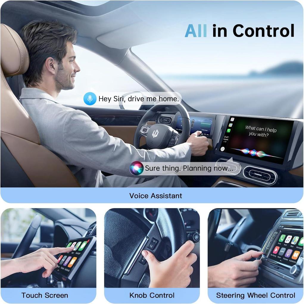 Wireless CarPlay & Android Auto Interconnection Box for Apple & Android Devices