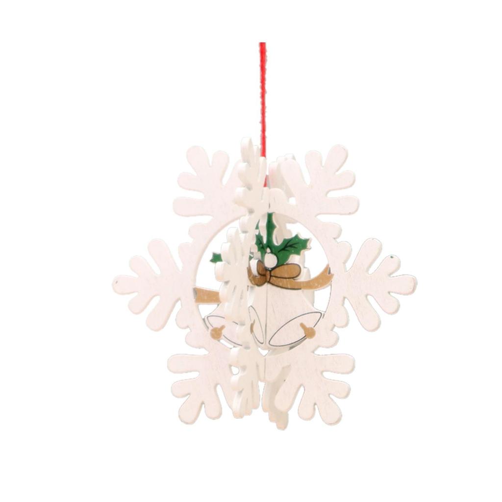 Christmas Wood Chip Tree Ornaments Xmas Hanging Pendant Home Decor Gift