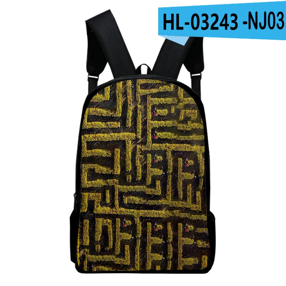 Classic Novelty Cool Maze Pattern Notebook Backpacks Pupil School Bags 3D Print Oxford Waterproof Boys/Girls Laptop Backpacks