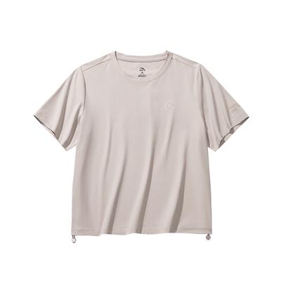 Short Sleeve Knitted T-Shirt Women Tops Iron-Gray 962628107-3