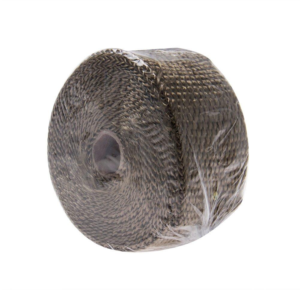 10M Motorcycle Exhaust Pipe Heat Wrap Tape Exhaust Header Wrap High-Temperature Insulation Tape With Stainless Steel Zip Ties
