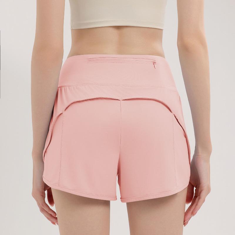 

Fitness girl summer quick-drying sports shorts loose and thin anti-light running training yoga three-point pants thin XL рожевий