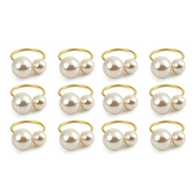 12 szt. Pierścień na serwetkę Zmywalny Dekoracyjny Wykwintny Metalowy Pierścień na serwetkę Klamra na Bankiet Weselny