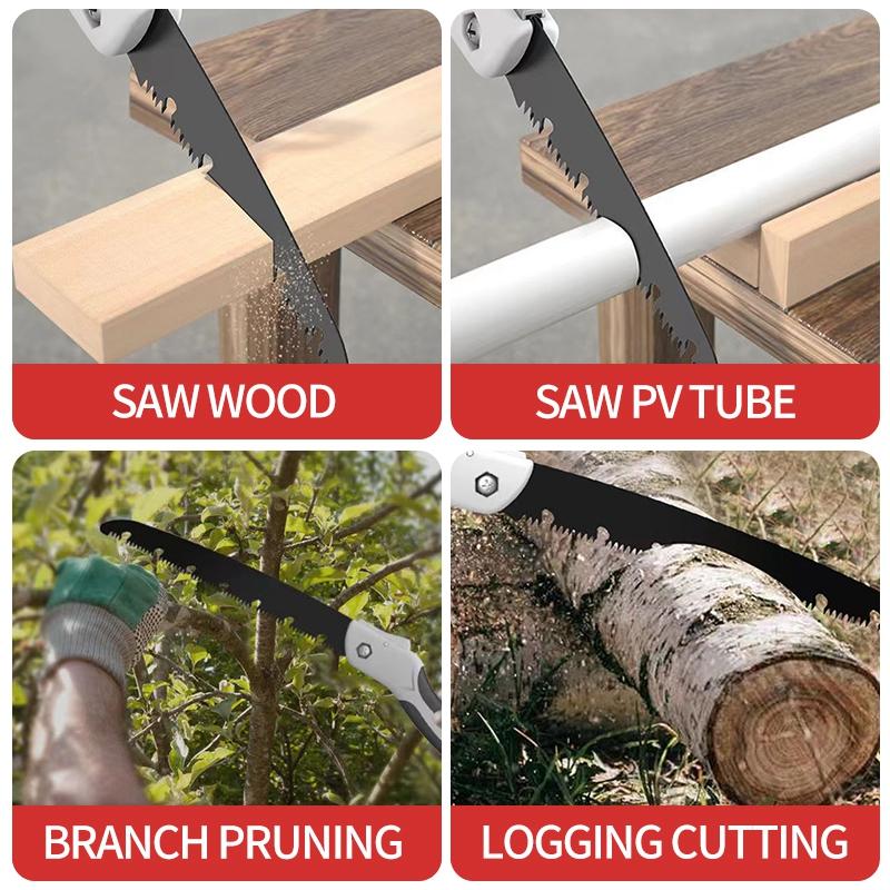 Folding Saw Woodworking Hacksaw SK5 Alloy Steel Saw for Tree Trimming Pruning Prunch Outdoor Camping Hand Saws Portable