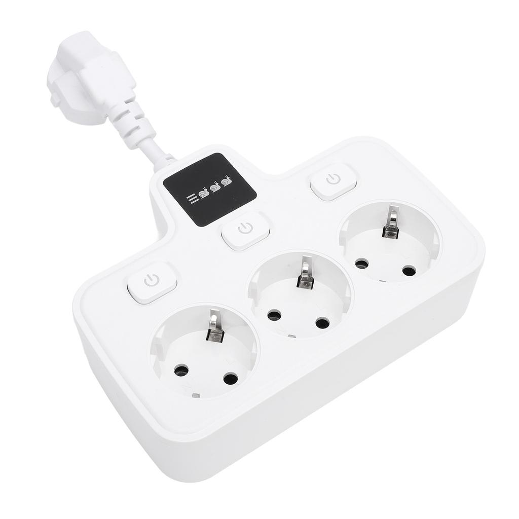 Power Socket with Independent   Multi Outlets Adapter 3 Way 2 Prong AC Grounding Outlet Extender