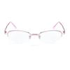 Ladies Pink Half Frame Reading Glasses Metal Resin Ultra Light Fashion Eyewear for Women Mothers Elegant Design