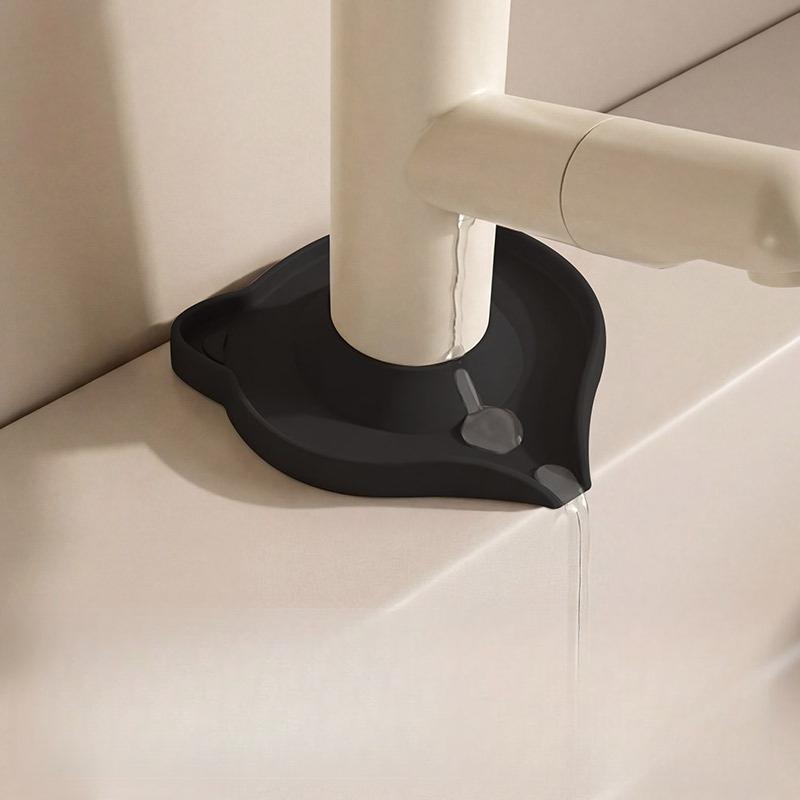

Silicone Faucet Guard Waterproof Cover Cartoon Anti-Leak Drip Tray Anti-Water Backflow & Drainage Protector for Kitchen Sink чёрный