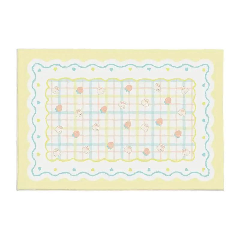 Pink Geometric Area Rug for Girls Living Room under Sofa Plush Bedroom Beside Bed Soft Floor Mat 60x90cm(23x35in)