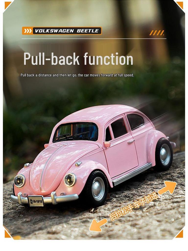 1:18 Volkswagen Beetle Diecast Model - Classic Retro Vintage Collection Toy Car Ornament