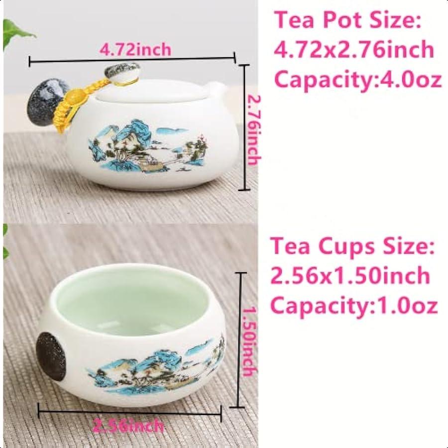 

Чайный сервиз Китайский Кунг-фу Керамический Чайный сервиз Включает Чайник Чайные чашки и Подарочный пакет Китайский Кунг-фу Керамический Портативный Дорожный Чайный сервиз Б/У United States