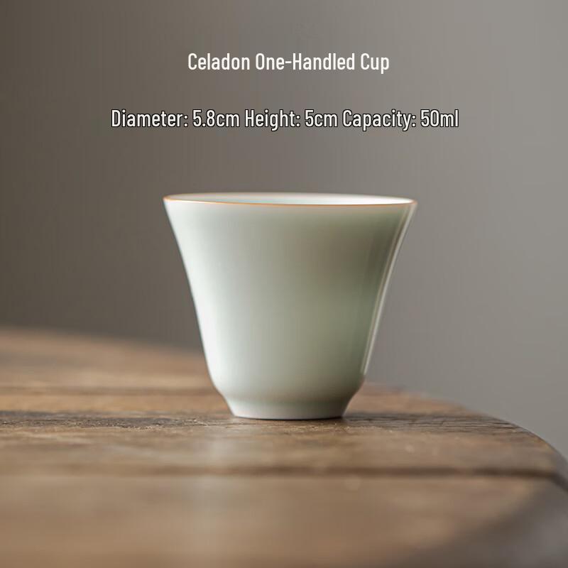 Shangqi Bell-Shaped Celadon Tea Cups (Set of 2)