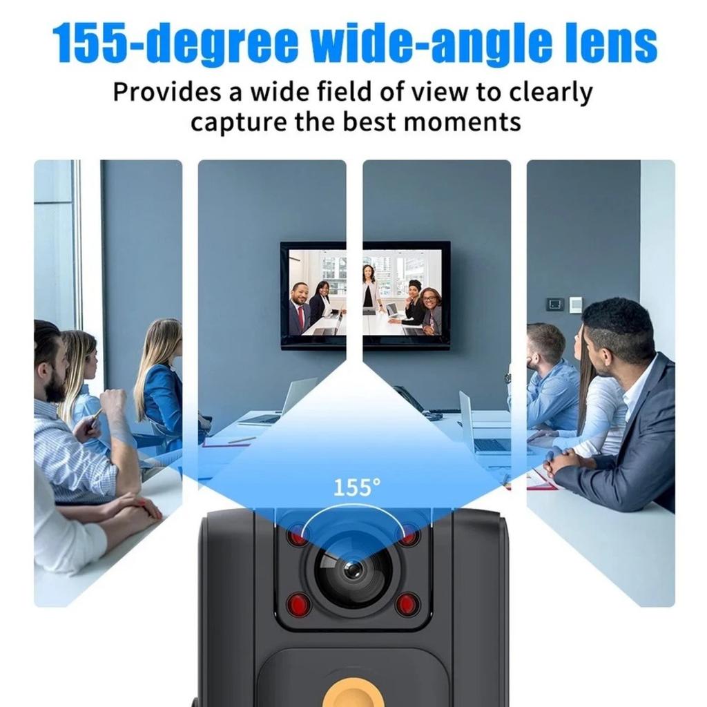 Body Camera Video Recorder, 1080P Portable Police Body Camera with Night Vision, Small Portable Camera with 180° Rotating Lens Sports & Action Cameras