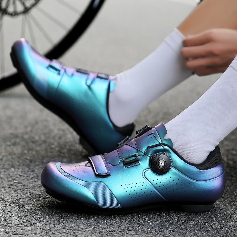 Mens Cycling Shoes Professional Road MTB Bike Non-Cleat Rigid Sole Indoor Spin Trainer Footwear