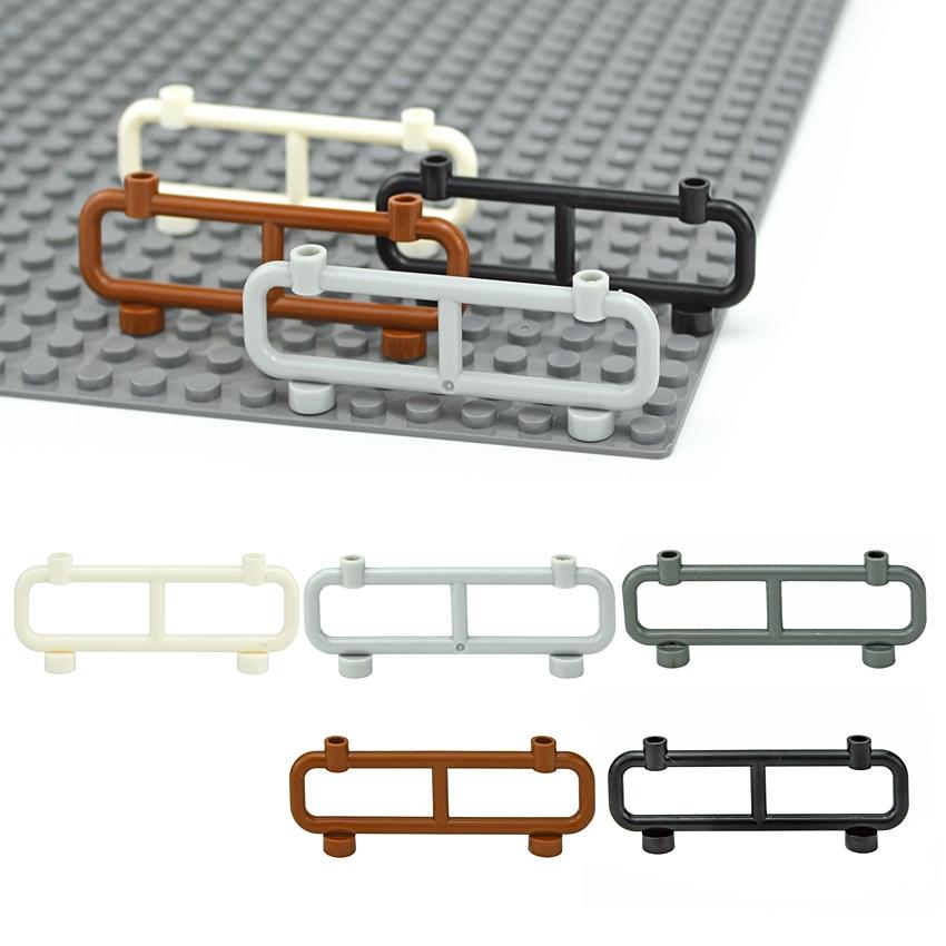 Assembles Particles 2486 Repair Railings 1x8x2 Train track Guardrail Fence Building Blocks Safety Fence MOC Construction Bricks