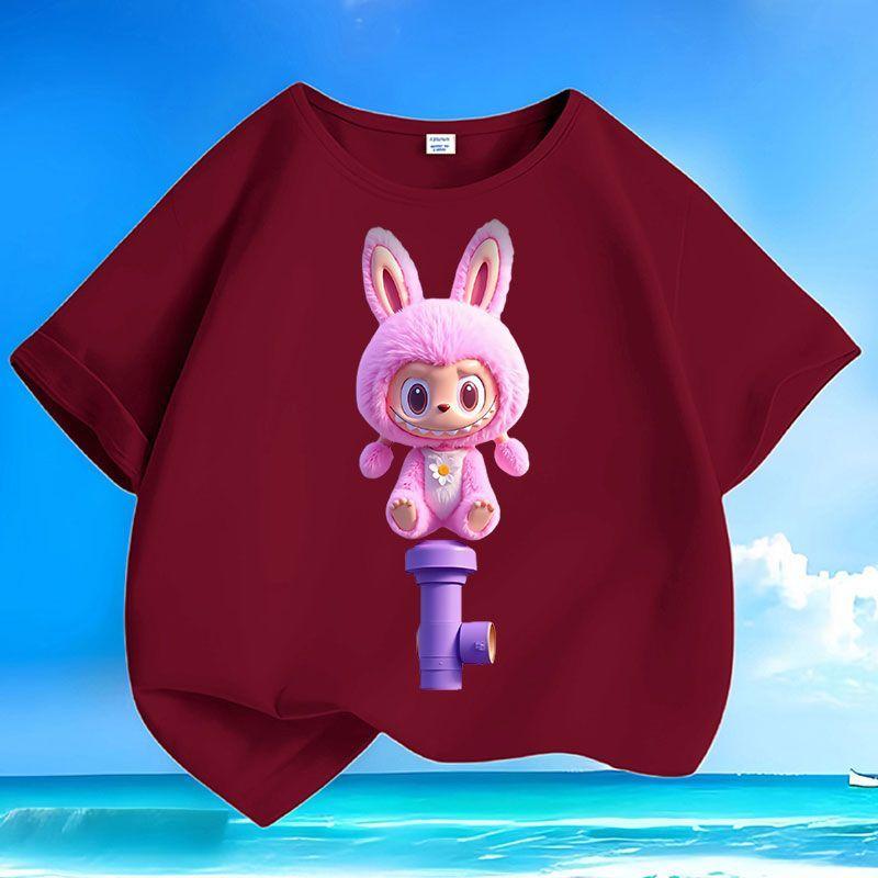 

Fashionable T-shirts for Children, Loose Short-sleeved Tops for Boys and Girls in Summer 160