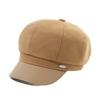 Japanese Woolen Beret Women's Autumn and Winter All Match Duck Tongue Octagonal Hat Korean Version of The Little Painter's Newsboy Hat with A Face
