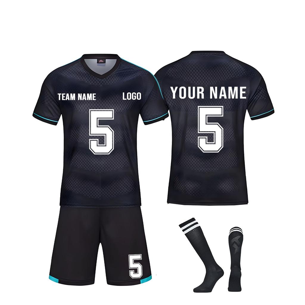 Men's Soccer Jersey Set Breathable Red Sportswear with Shorts and Socks for Training and Matches