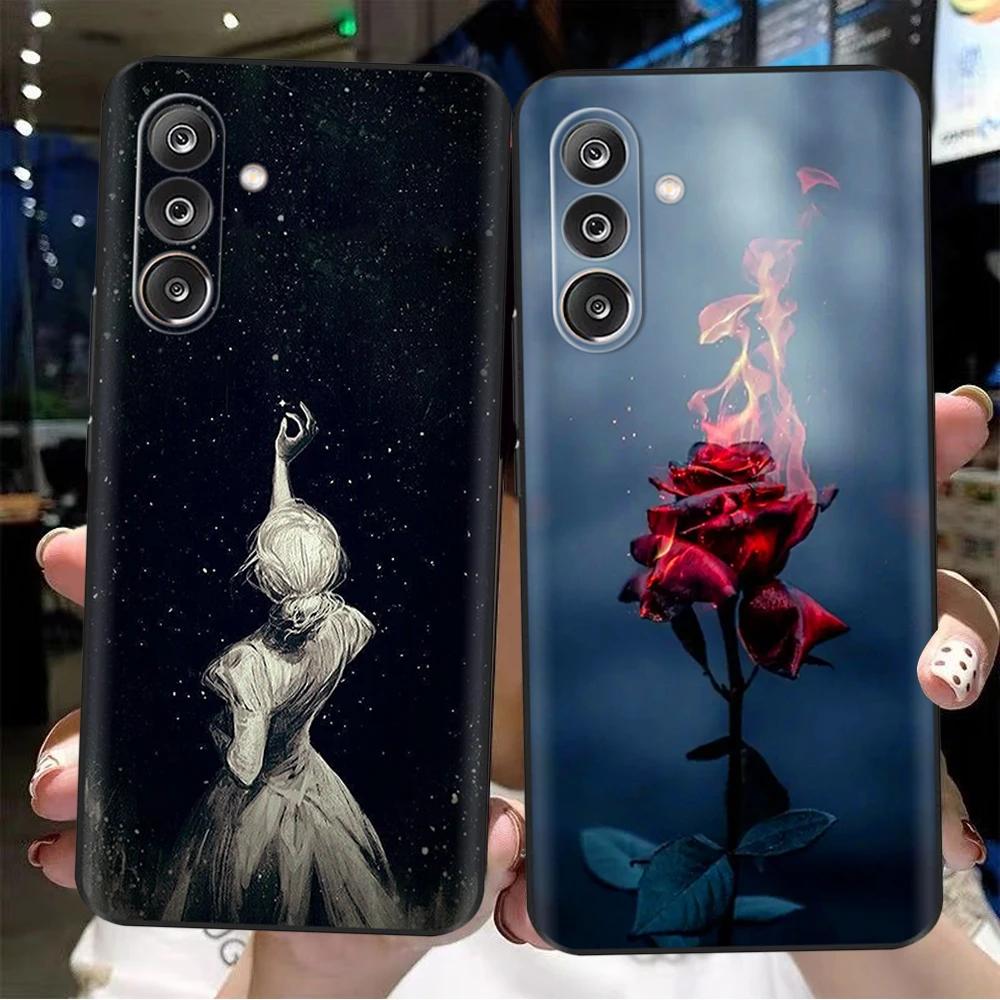 Phone Cases For Samsung Galaxy M36 5G Case Soft Silicone Cover For Samsung M36 Cases M 36 M366B Shockproof Popular Flower Covers