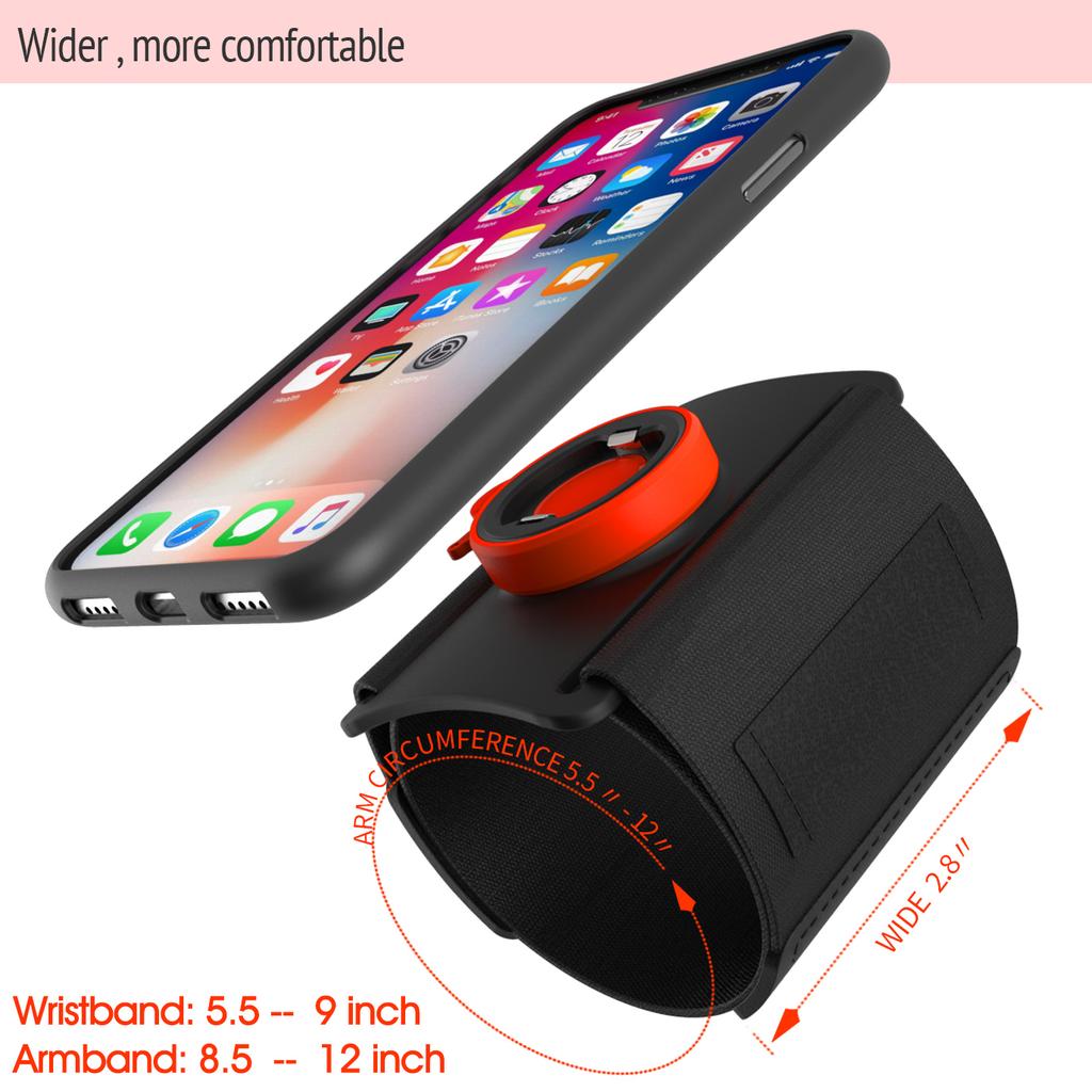 Utendørs Armbånd Telefonholder Løping Klatring Trening Armbånd Håndleddsveske Stativ Lås Menn Kvinner for iPhone Xiaomi