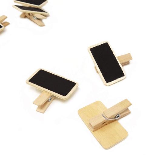 50 buc Mini Table cu Cretă și Cleme din Lemn Semne pentru Masă Rezervată Mini Mesaje Drăguțe