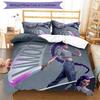 KPOP Hunter 3-teiliges Bettwäsche-Set Bettbezug Verschluss Enthält 1 Bettbezug & 2 Kissenbezüge für Alle Jahreszeiten Schlafzimmer Zuhause Wohnheim Dekor
