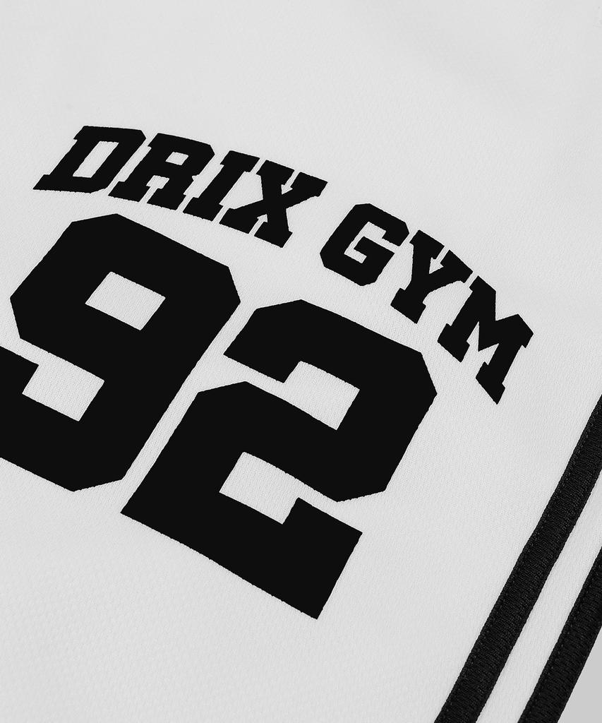 DRIX (Summer) Track Line Graphic Mesh Wide Pants_White