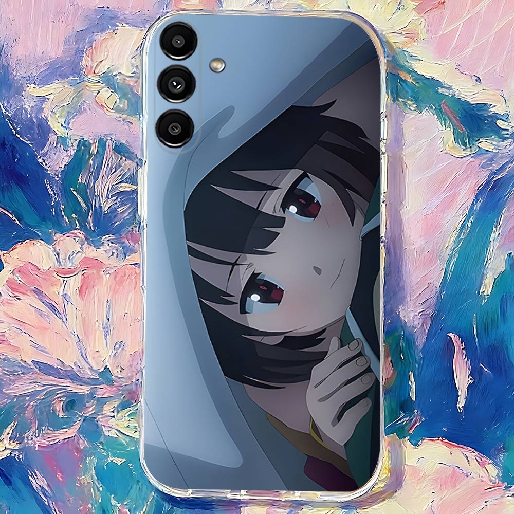 Megumin Anime K-KonoSubaS Phone Case For Samsung S24,S25,S30,S23,S21,S22,S20,S10,5G,FE,lite,PIus,Ultra Clear Transparent Cover