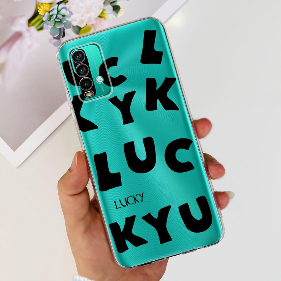 For Xiaomi Redmi 9T Case Cute Fashion Painted Cover Clear Silicone Phone Case For Xiaomi Redmi 9T Redmi9T Back Cover 6.53'' Bags