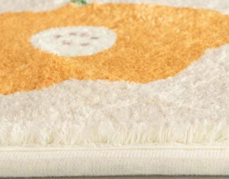 Cartoon Style Bedside Rug: Bay Window Foot Pad, Lazy Sofa Floor Mat, Dirt-Resistant, Easy-Clean Carpet for Living Room