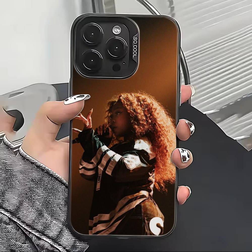 Fashion Singer For S-SZA Phone Case For iPhone 17,16,15,14,13,12,11 Plus,Pro Max,XS,Colorful Silver Black Cover