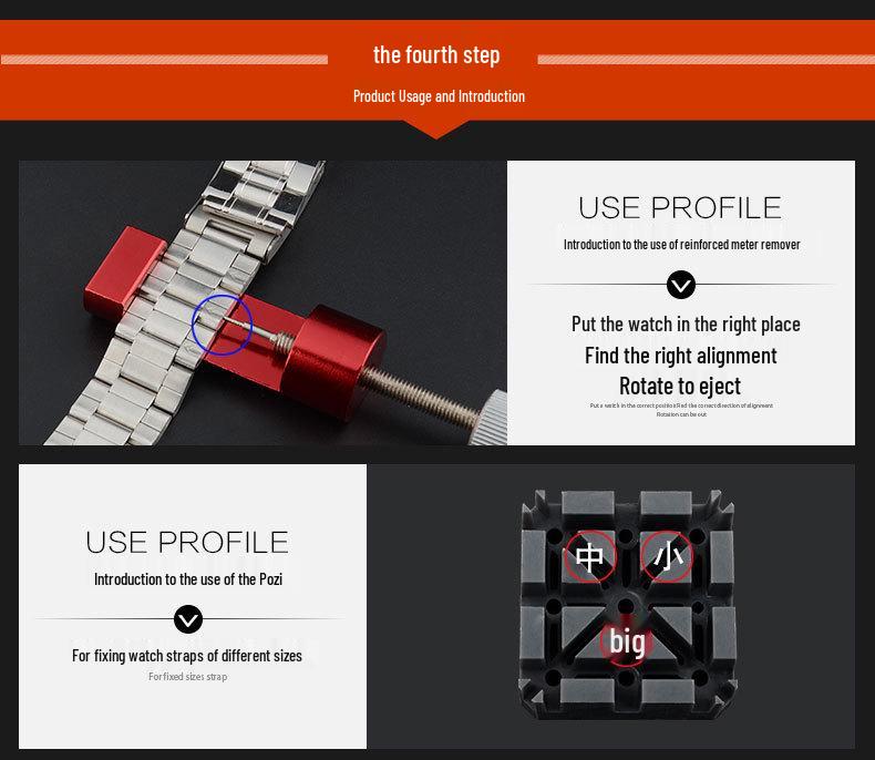 Watch Repair Kit: Band Remover, Link Remover, Disassembly, and Adjustment Tools