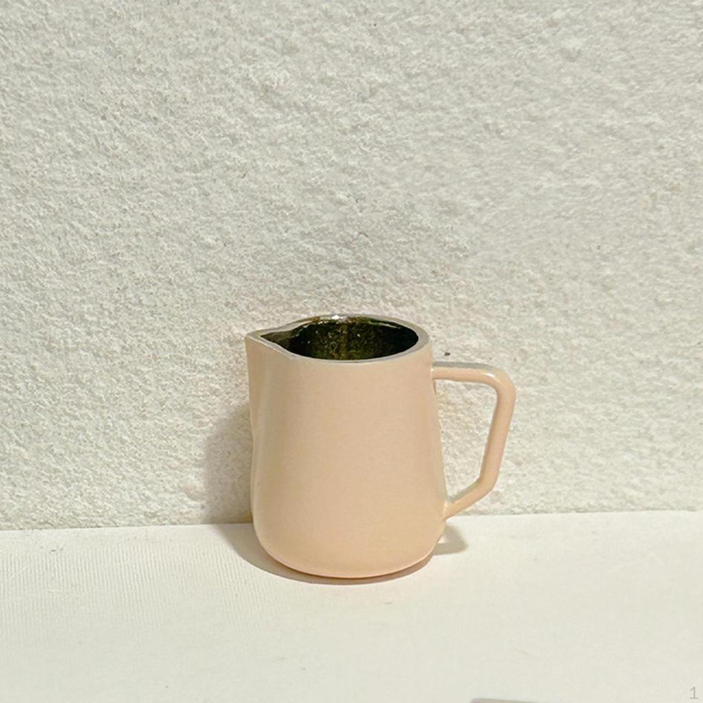 1/6 1/12 Puppenhaus-Miniatur-Dekoration Mini-Kaffeekanne mit Milchaufschäumfunktion Spielzeug