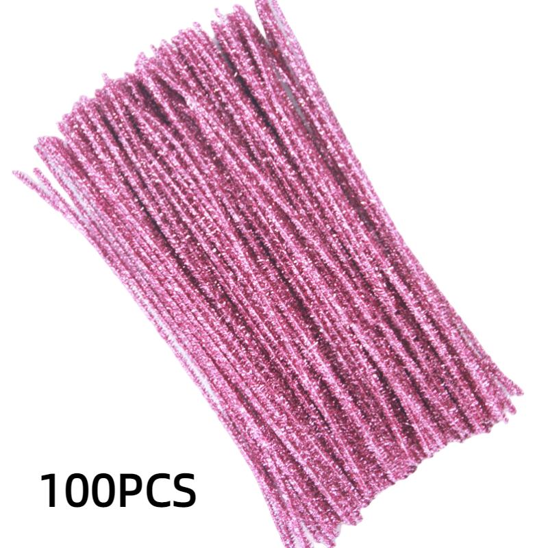 100pcs Chenille Colorful Stems Diy Craft Material Kit Kids Skill Development Toy