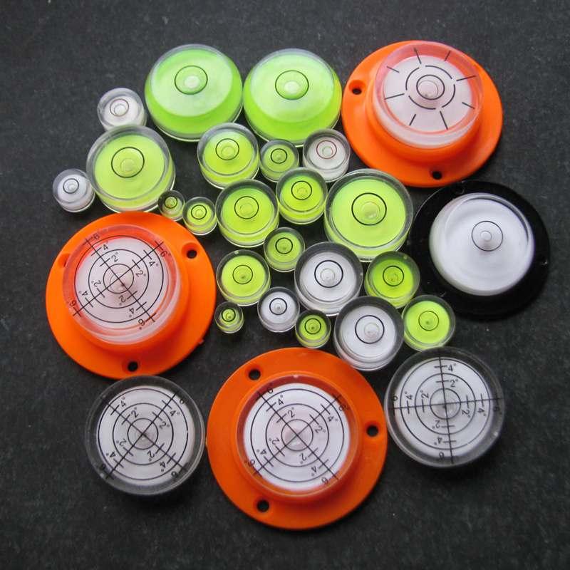 25mm * 10mm kruhová vodováha, 5 ks, vodováha, měřicí přístroje na bubliny, krabička na vodováhu