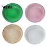 Round Candle Holder Pillar Tray, Decorative Glass Modern Home Decor Dish, for Table Spill-proof