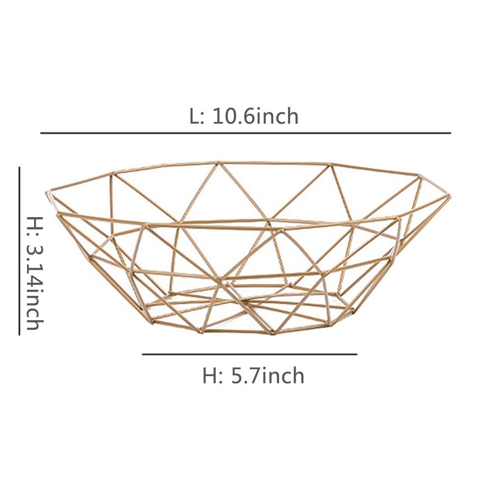 Metal Fruit Basket Morden Wire Snack Bread Vegetable Storage Bowls Kitchen Eggs Dessert Holder Nordic Style Organizer Cake Stand
