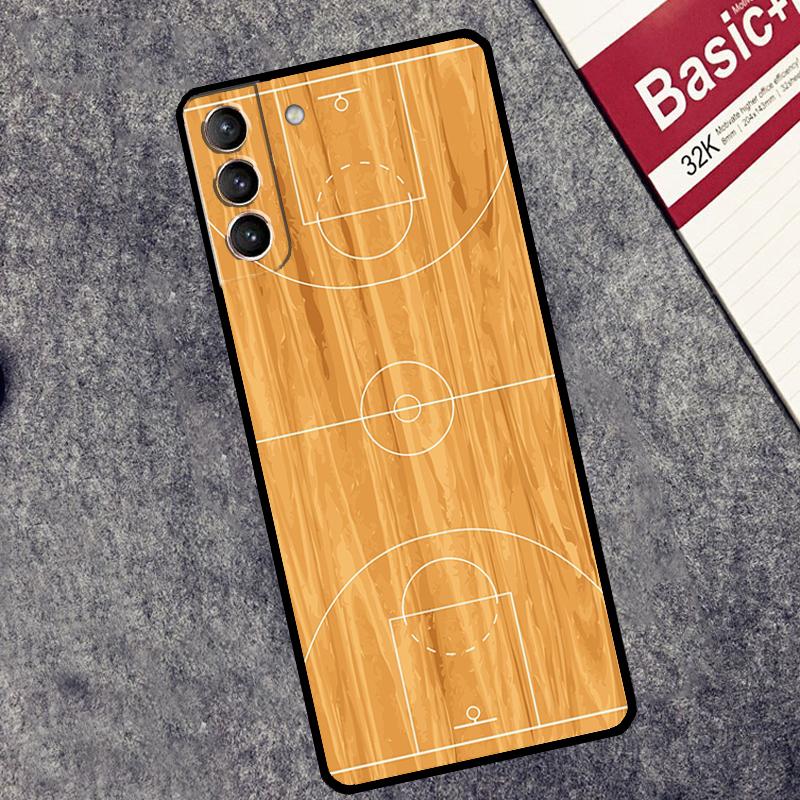 Basketball Court Diagram Case For Samsung Galaxy S25 S26 Ultra S20 S22 S23 S24 Ultra S21 Plus S10 S25 FE Cover Coque