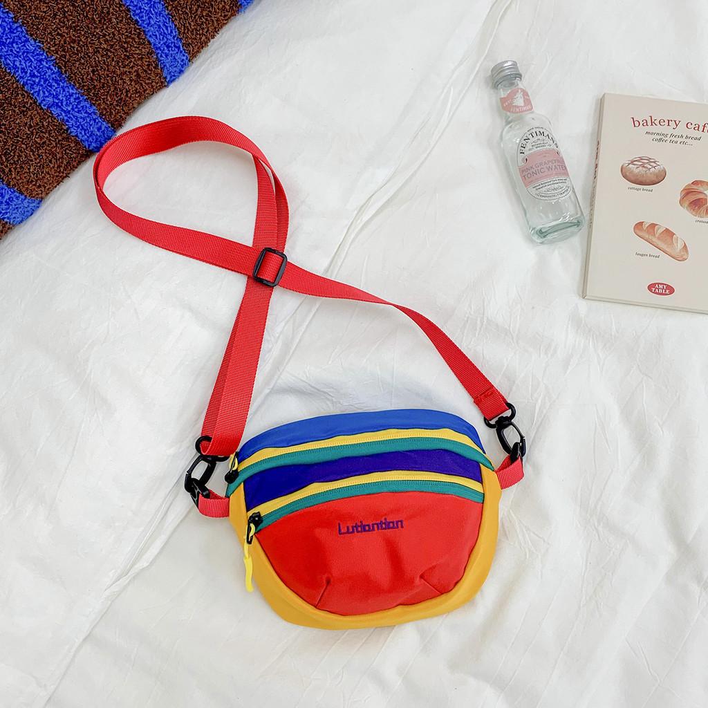 Детская сумка через плечо в стиле стритвир из дышащего нейлона, легкая конструкция, для школы и улицы Red Small