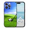 Black Frosted Apple 13 Pro Max TPU Phone Case with Basketball & Football Design